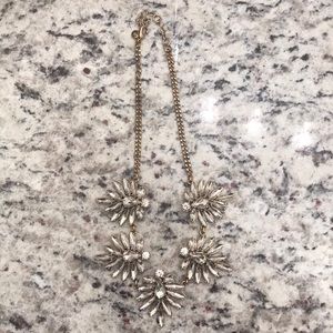 J. Crew Gold and Crystal Necklace